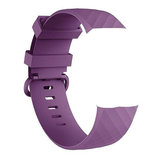 purple fitbit charge 3 silicone band textured
