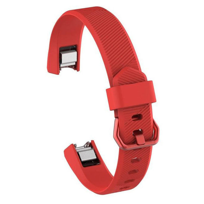grooved silicone band for fitbit alta red








