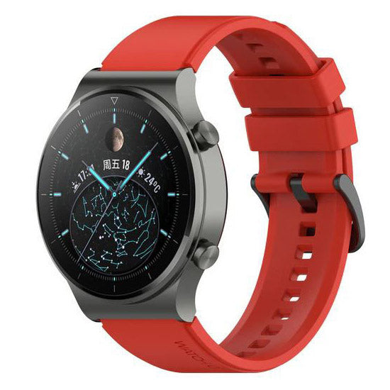 red smooth silicone strap for garmin venu 2
