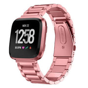 rose pink stainless steel strap with clip clasp

