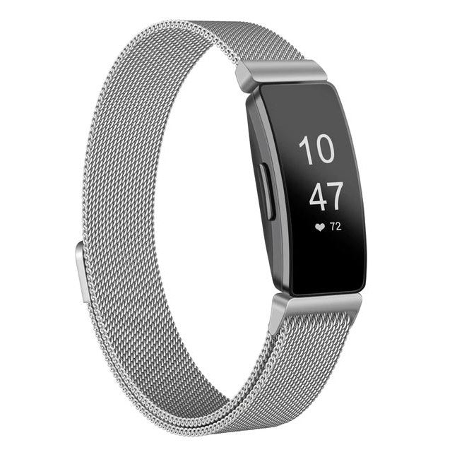 premium stainless steel fitbit inspire strap silver
