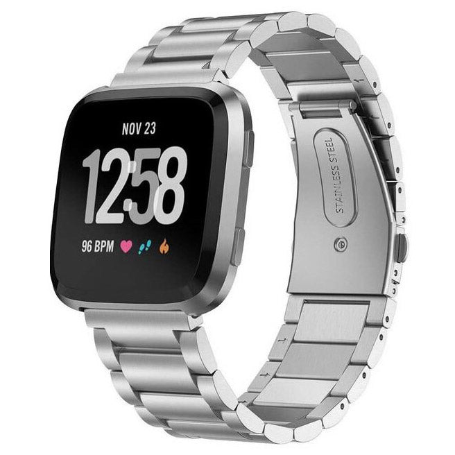 fitbit versa 2 stainless steel strap silver
