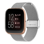 premium fitbit versa steel replacement silver
