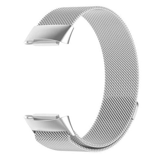 Silver magnetic clasp fitbit charge 5 band

