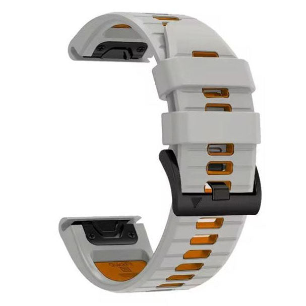 space grey orange strap for garmin foreunner 955 silicone design
