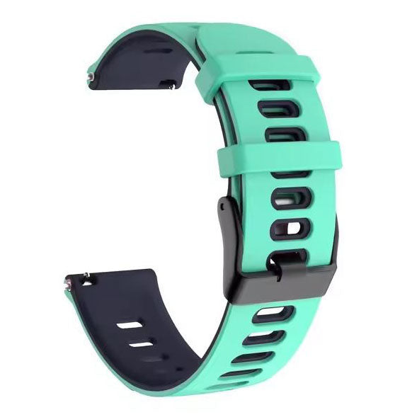 teal blue black-buckle-silicone-band-for-garmin-vivoactive

