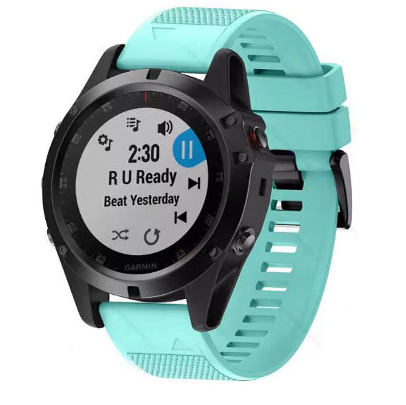 teal garmin fenix 6x strap premium silicone
