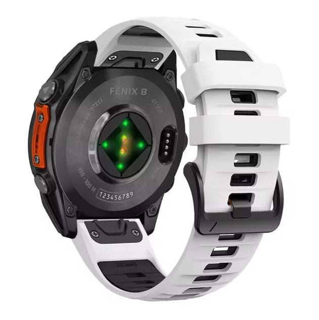 white black garmin marq aviator strap premium silicone design
