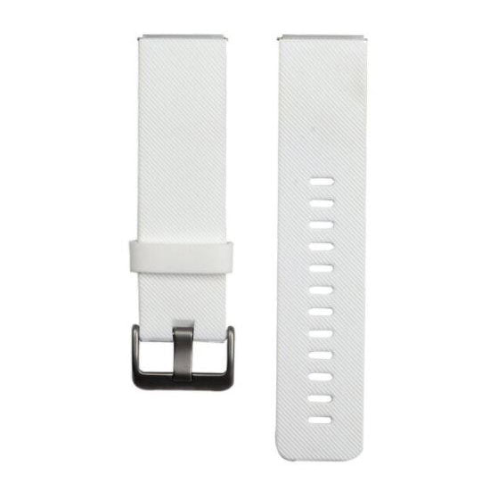 white fitbit blaze band chrome clasp
