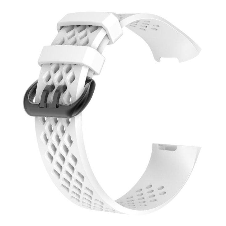 fitbit charge 4 strap breathable silicone white
