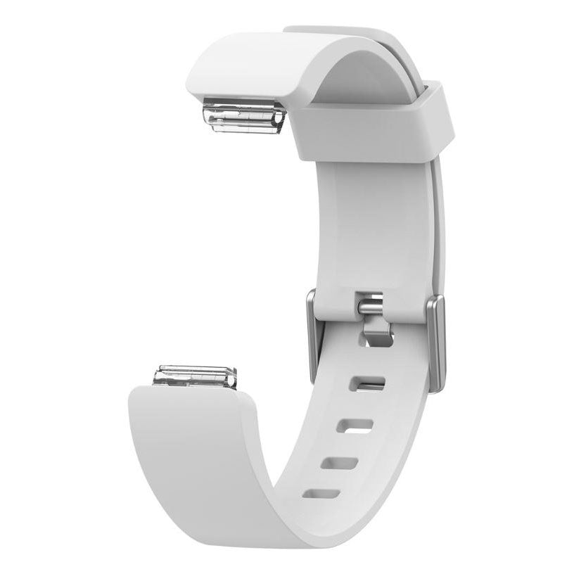 luxury silicone fitbit inspire strap closeup white
