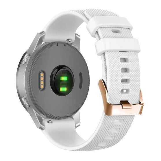 white elegant garmin vivomove 3s silicone wristband
