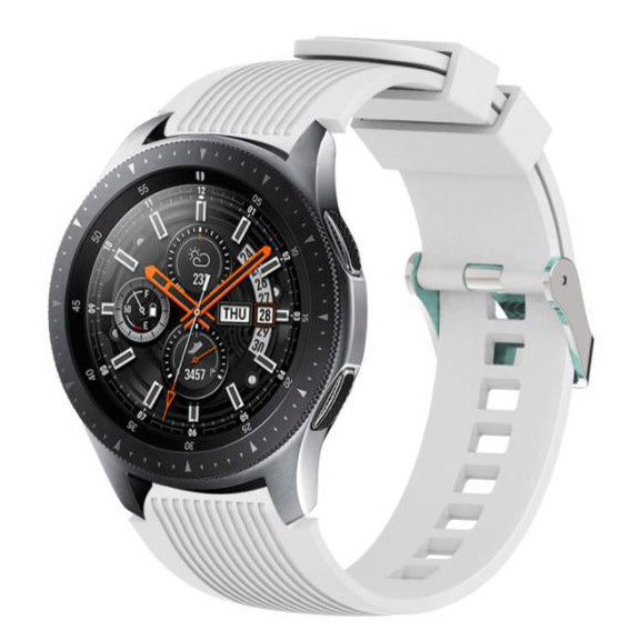 white samsung-gear-s3-frontier-silicone-strap

