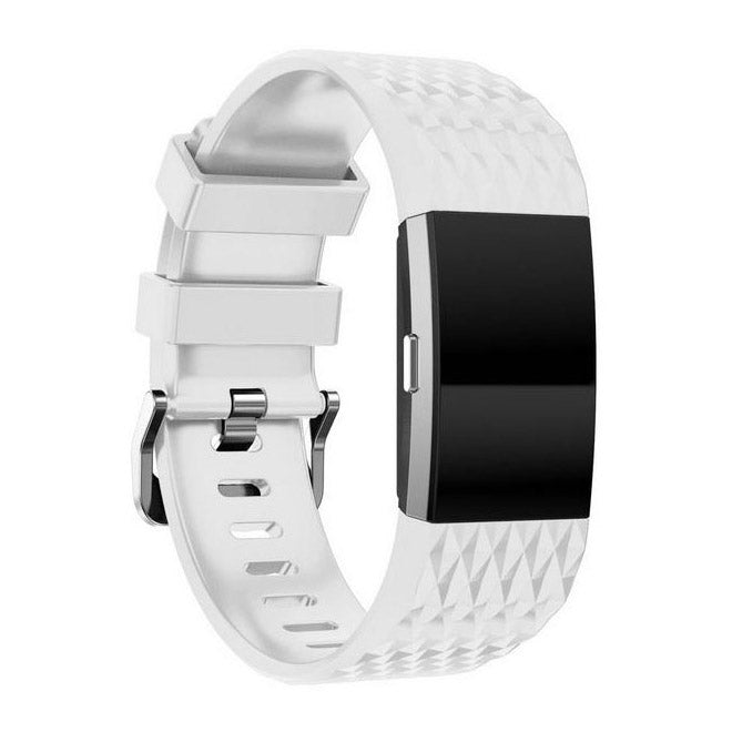 white silver buckle fitbit charge 2 strap
