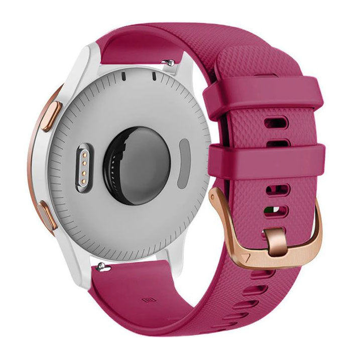 wine red rose gold buckle garmin vivomove 3s strap
