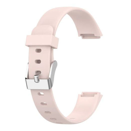 soft silicone fitbit luxe strap light pink
