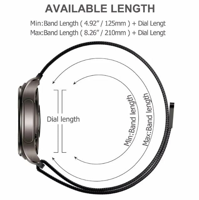 premium steel strap for fitbit versa 3 sizing