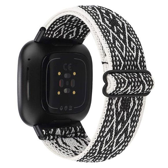 07 adjustable nylon strap for fitbit versa 3
